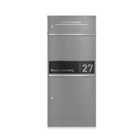 Ersatz Gravurplatte aus Edelstahl passend zur Paketbox...