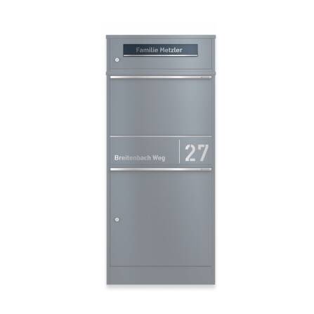 Ersatz Namensschild aus Edelstahl passend zur Paketbox Taren