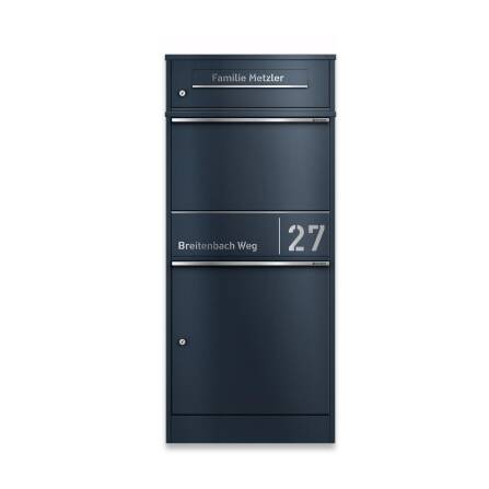 Ersatz Namensschild aus Edelstahl passend zur Paketbox Taren