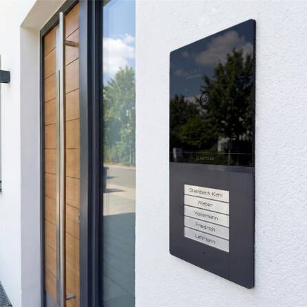 Metzler XDM10 PRO Video-Türsprechanlage mit austauschbarem Namensschild | 2-Draht-BUS | 5 Klingeltaster | RAL 7016 Anthrazit | Maxior