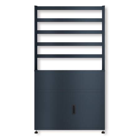 Metzler Rankgitter für Hochbeet mit Stauraum | Pulverbeschichtet in RAL 7016 Anthrazit | 100 x 100 cm