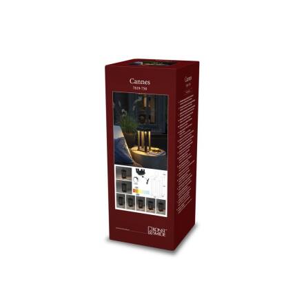 Laterne LED Dimmbar | 3000K Warmweiß | IP54 | Schwarz | Cannes