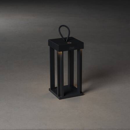 Laterne LED Dimmbar | 3000K Warmweiß | IP54 | Schwarz | Cannes
