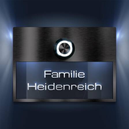 Metzler Türklingel LED Edelstahl Anthrazit 3D-Namensschild | Otto