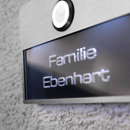 Metzler Türklingel LED Edelstahl Anthrazit 3D-Namensschild | Otto