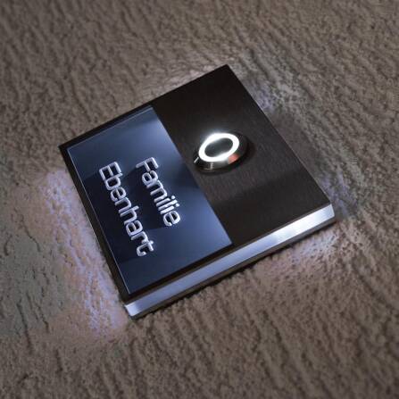 Metzler Türklingel LED Edelstahl Anthrazit 3D-Namensschild | Otto