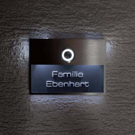 Metzler Türklingel LED Edelstahl Anthrazit 3D-Namensschild | Otto