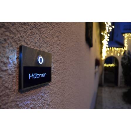Metzler Türklingel LED Edelstahl Anthrazit 3D-Namensschild | Otto