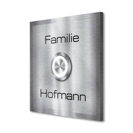 Metzler Türklingel Edelstahl V2A LED-Drucktaster und Gravur | Ari