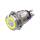 METZLER - Pulsante 19mm - Illuminazione ad anello LED Gialla - IP67 IK10 - Acciaio inox - Piatto - Contatti a saldare