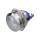 Metzler - Pulsante 19mm - IP67 IK10 - Acciaio inox - Bombato - Contatti a vite