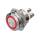 Metzler - Drucktaster 19mm - LED Ringbeleuchtung Rot - IP67 IK10 - Edelstahl - Flach - Schraubkontakte