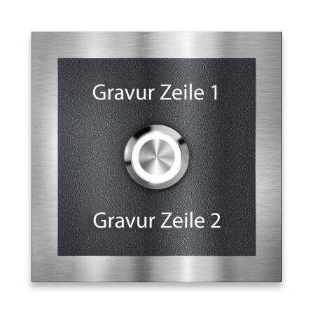 Metzler Klingelschild Edelstahl Eisenglimmer Gravur | Boris