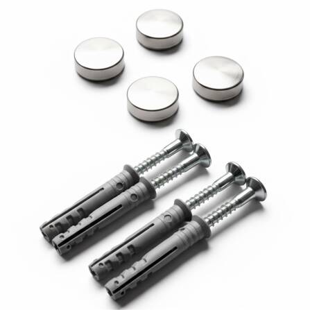 4x Edelstahl-Abdeckungen/Kappen Ø14mm