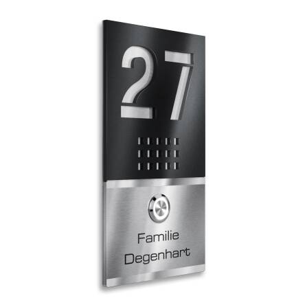 Metzler Klingel Edelstahl Schwarz | Selma Slim