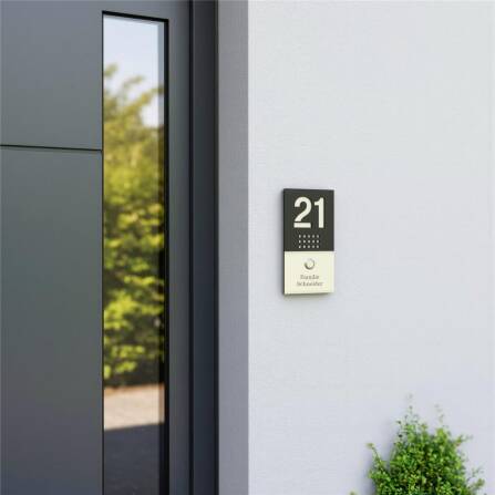 Metzler Klingel Edelstahl Schwarz | Selma Slim