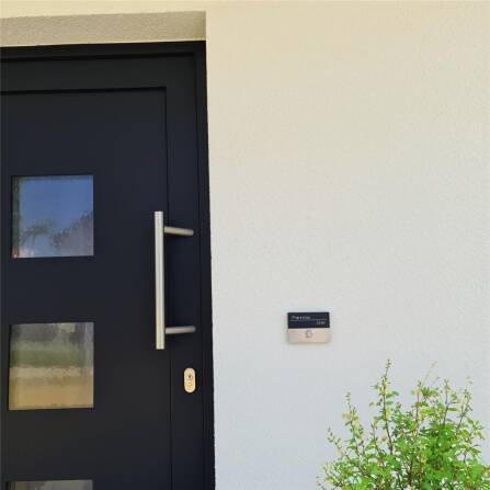 Metzler Campanello Nero Acciaio inox Incisione nominativa 3D LED opzionale | Sora