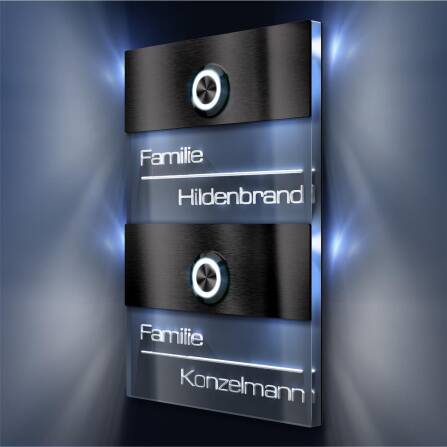 Metzler Sonnette immeuble collectif deux parties anthracite plusieurs options | Sena M2