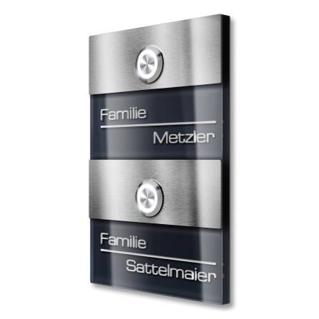 Metzler Sonnette immeuble collectif deux parties anthracite plusieurs options | Sena M2