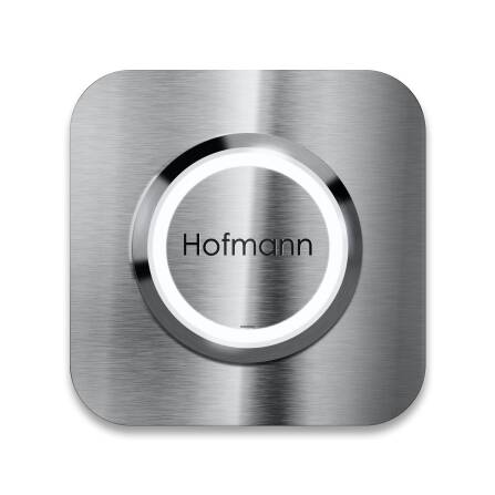 Metzler quadratische Türklingel Edelstahl Gravur +...