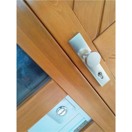 Metzler quadratische Türklingel Edelstahl Gravur + LED-Taster | Ares