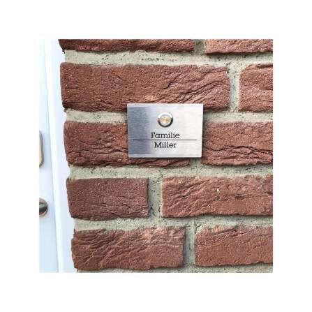 Metzler Türklingel Edelstahl LED-Klingeltaster Lasergravur | Heidi