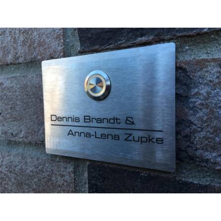 Metzler Türklingel Edelstahl LED-Klingeltaster Lasergravur | Heidi