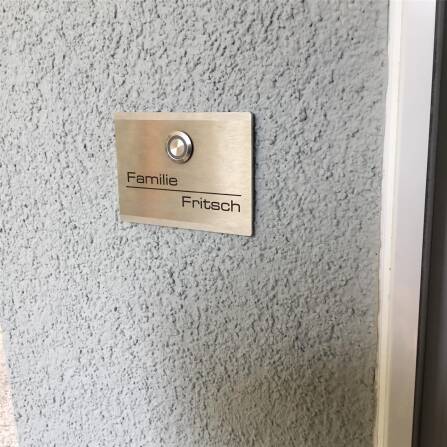 Metzler Türklingel Edelstahl LED-Klingeltaster Lasergravur | Heidi