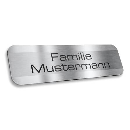 Metzer-Namensschild mit Lasergravur aus rostfreiem Edelstahl