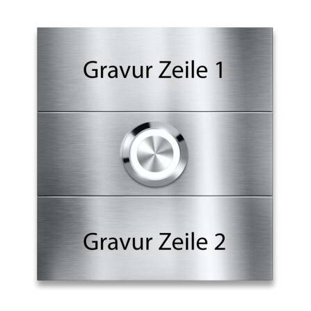 Metzler Türklingel Edelstahl austauschbare Namensschilder Gravur | Magneto