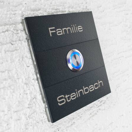 Namensschild in Anthrazit aus der Magneto-Serie