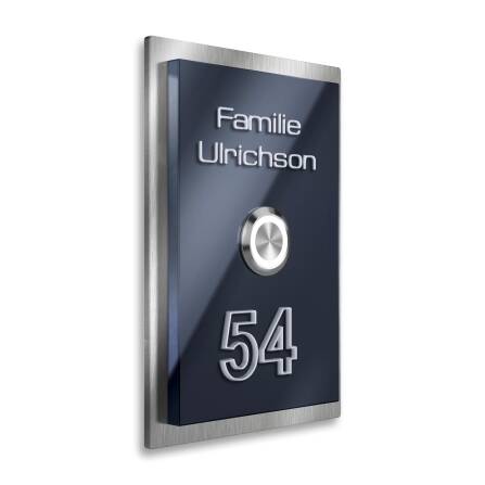 Metzler Platine de sonnette acier inoxydable gravure 3D | Dena