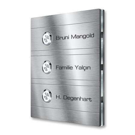 Metzler Türklingel Edelstahl Mehrfamilienhaus Gravur...
