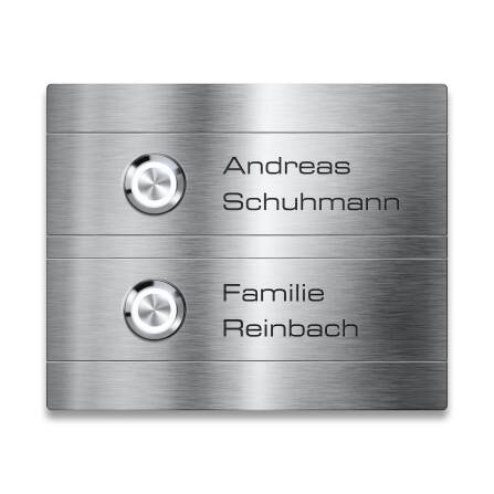 Metzler Türklingel Edelstahl Zweifamilienhaus Gravur...