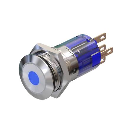 Metzler - Drucktaster 16mm - LED Punktbeleuchtung Blau -...