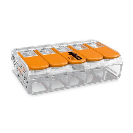 Wago Kompakt Verbindungsklemme 5-Leiter Verbinder mit Hebeln