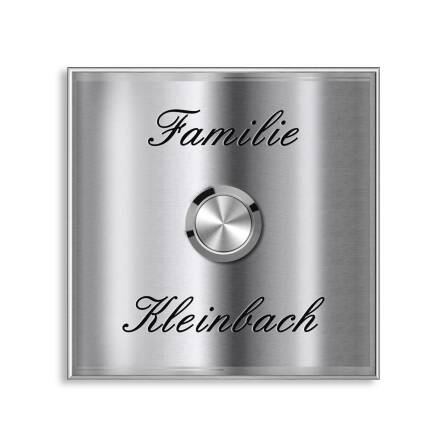 Metzler Türklingel Aufputz Edelstahl Gravur +...