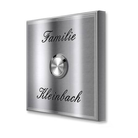 Metzler Türklingel Aufputz Edelstahl Gravur +...
