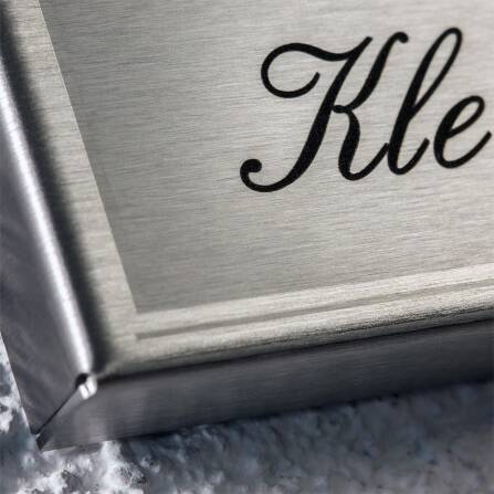 Metzler Türklingel Aufputz Edelstahl Gravur + LED-Taster | Vera