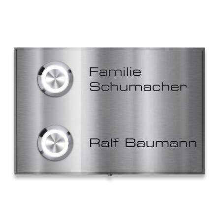 Metzler Klingel Aufputz Zweifamilienhaus Gravur |...