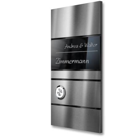 Metzler Design Türklingel Edelstahl Acrylglas Gravur | Ava Slim