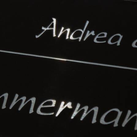 Metzler Design Türklingel Edelstahl Acrylglas Gravur | Ava Slim