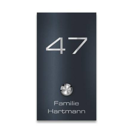 Metzler Türklingel Anthrazit Gravur LED-Taster |...