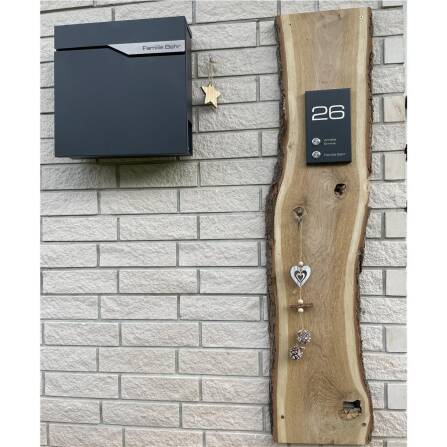 Metzler Sonnette sans fil immeuble collectif deux parties anthracite Gravure | Alan M2