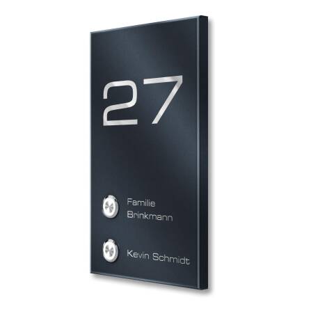 Metzler Türklingel Aufputz Zweifamilienhaus | Gravur...