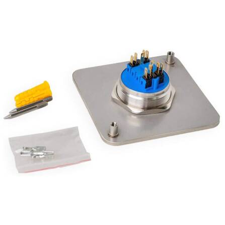 Campanello quadrato Metzler in acciaio inossidabile con simbolo del campanello illuminato | Ares Bell