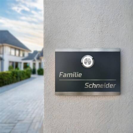 Metzler Türklingel Edelstahl Anthrazit Klingeltaster...