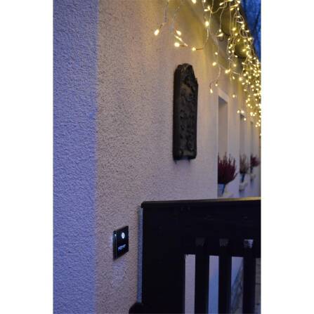 Campanello in acciaio inox antracite con incisione 3D + pulsante LED | Sena XL