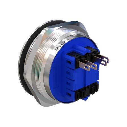 Metzler - Drucktaster 40mm - IP67 IK10 - Edelstahl - Hervorstehend - Lötkontakte
